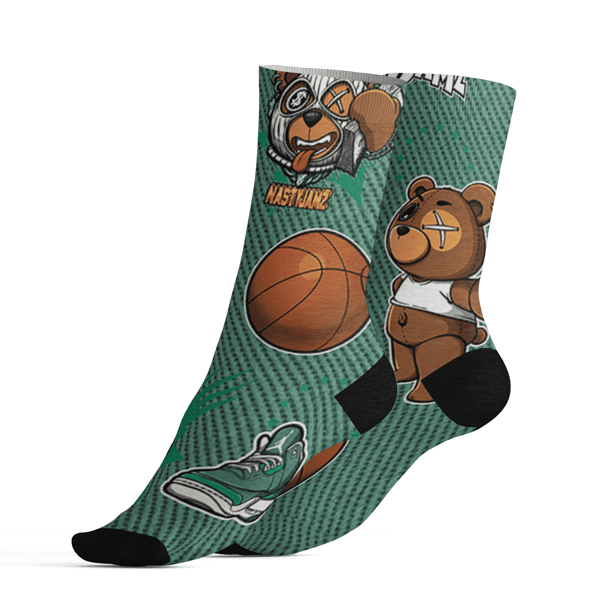 Nina CN Abney 3s Socks Match BER Icon Wallpapers 3D All-Over Print - NastyJamz