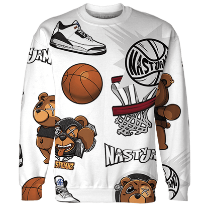 Quaiii 54 3s Sweatshirt Match BER Icon Wallpapers 3D All-Over Print - NastyJamz