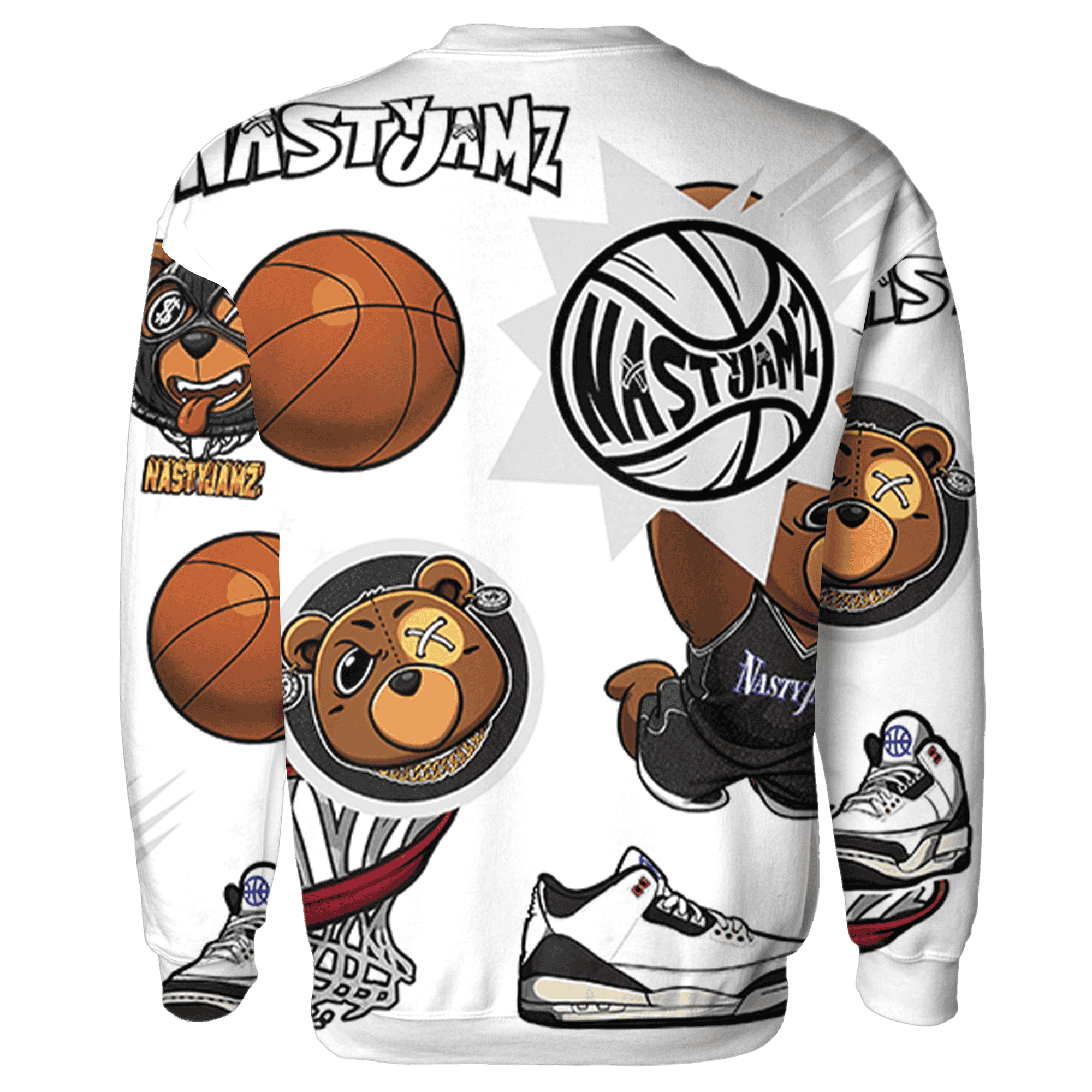 Quaiii 54 3s Sweatshirt Match BER Icon Wallpapers 3D All-Over Print - NastyJamz