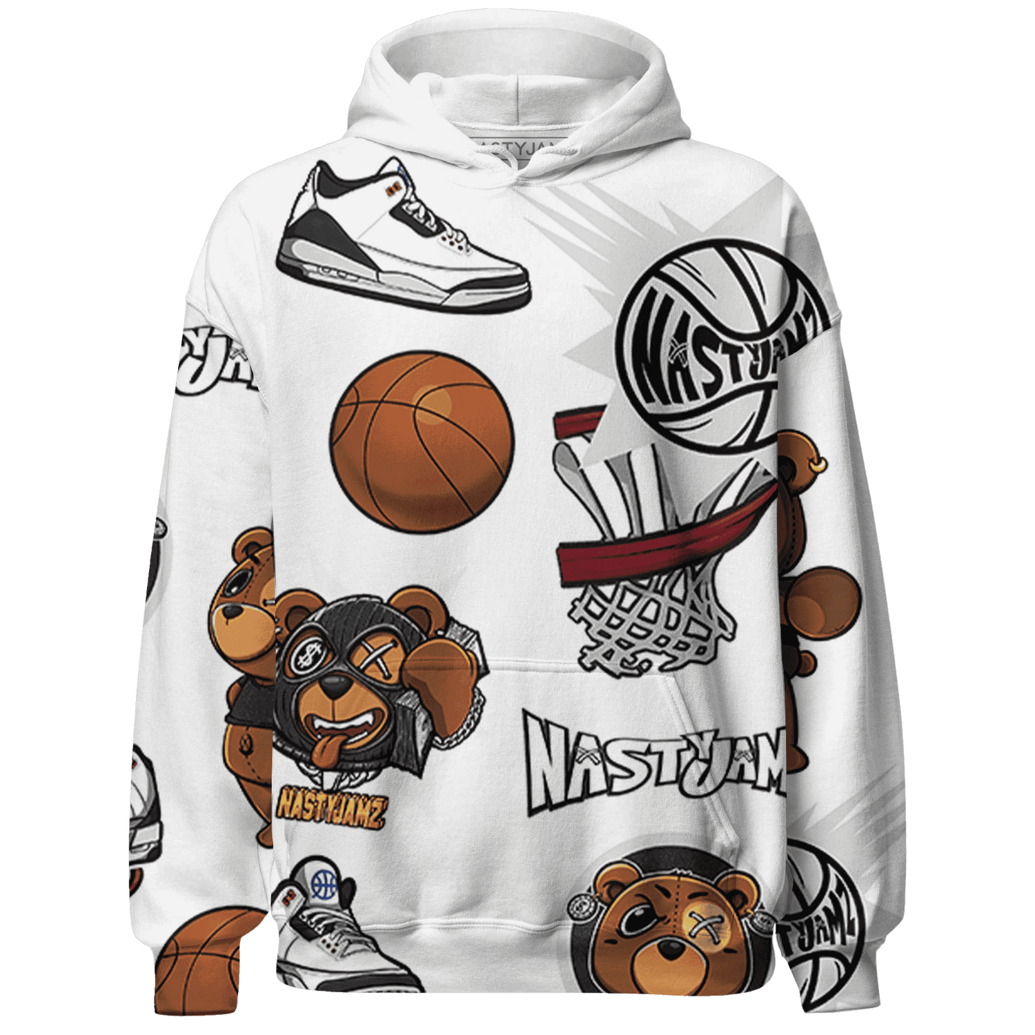 Quaiii 54 3s Hoodie Match BER Icon Wallpapers 3D All-Over Print - NastyJamz