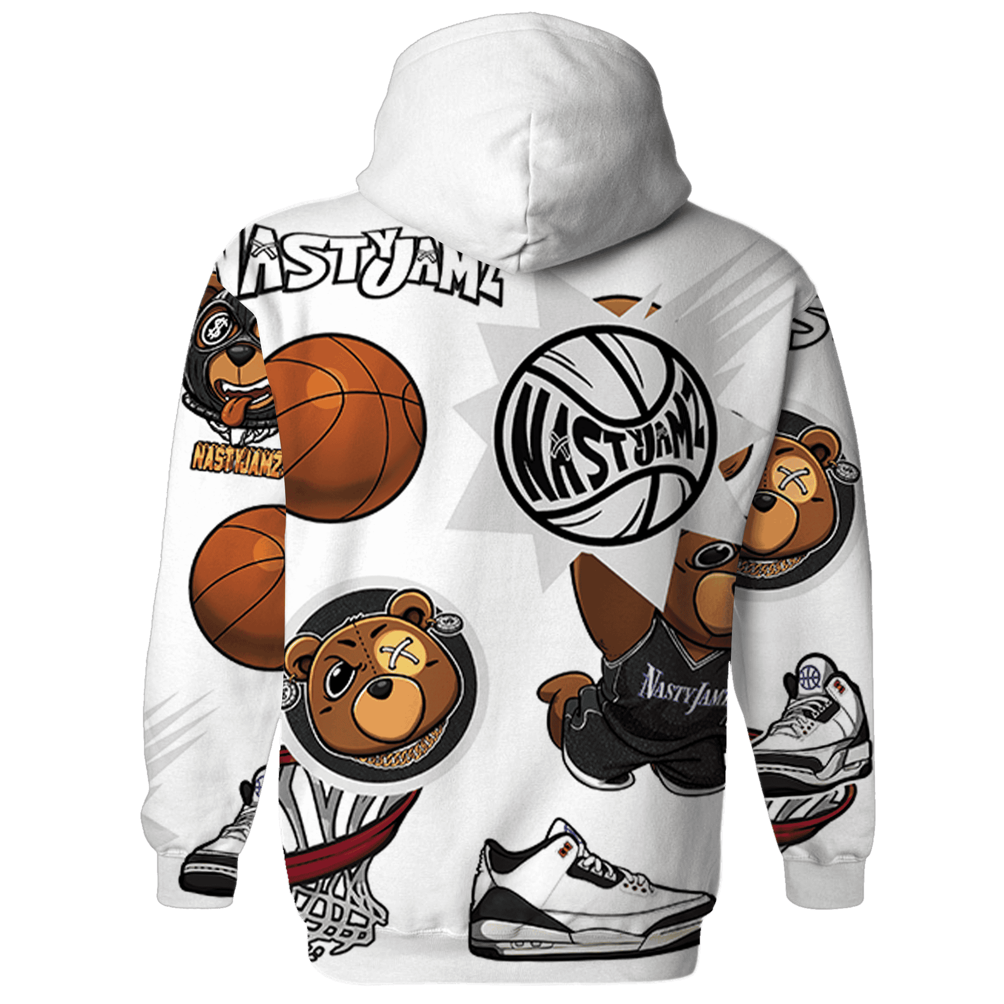 Quaiii 54 3s Hoodie Match BER Icon Wallpapers 3D All-Over Print - NastyJamz