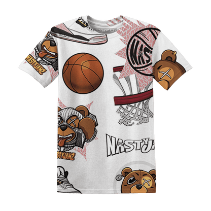 Red Stardust 3s T Shirt Match BER Icon Wallpapers 3D All-Over Print - NastyJamz