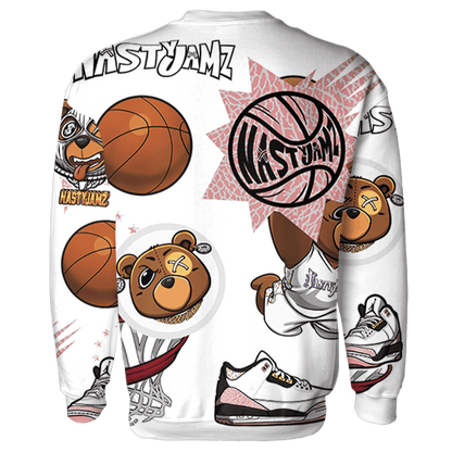 Red Stardust 3s Sweatshirt Match BER Icon Wallpapers 3D All-Over Print - NastyJamz