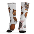 Red Stardust 3s Socks Match BER Icon Wallpapers 3D All-Over Print - NastyJamz