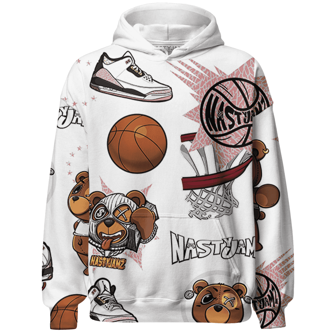 Red Stardust 3s Hoodie Match BER Icon Wallpapers 3D All-Over Print - NastyJamz