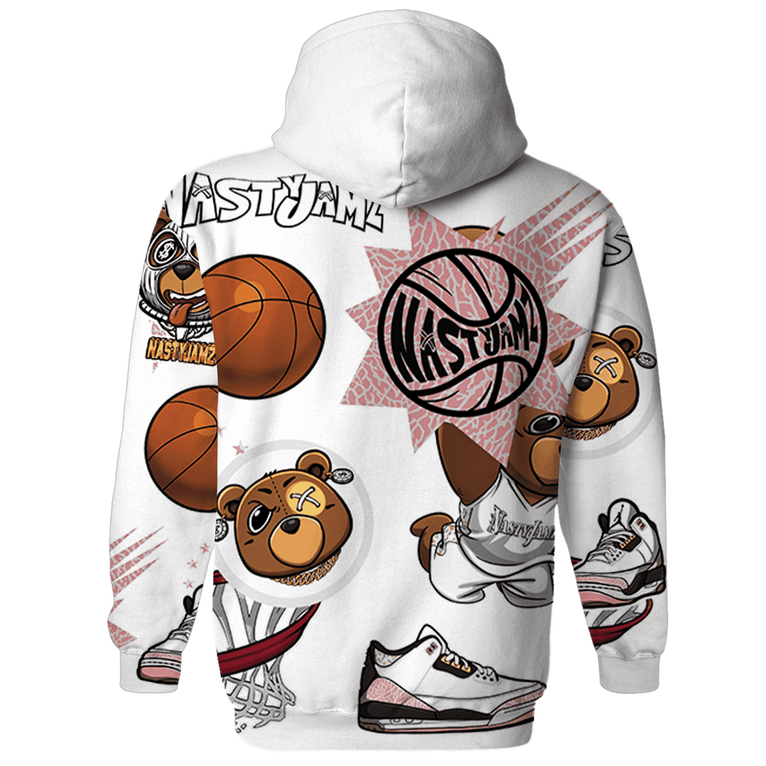 Red Stardust 3s Hoodie Match BER Icon Wallpapers 3D All-Over Print - NastyJamz