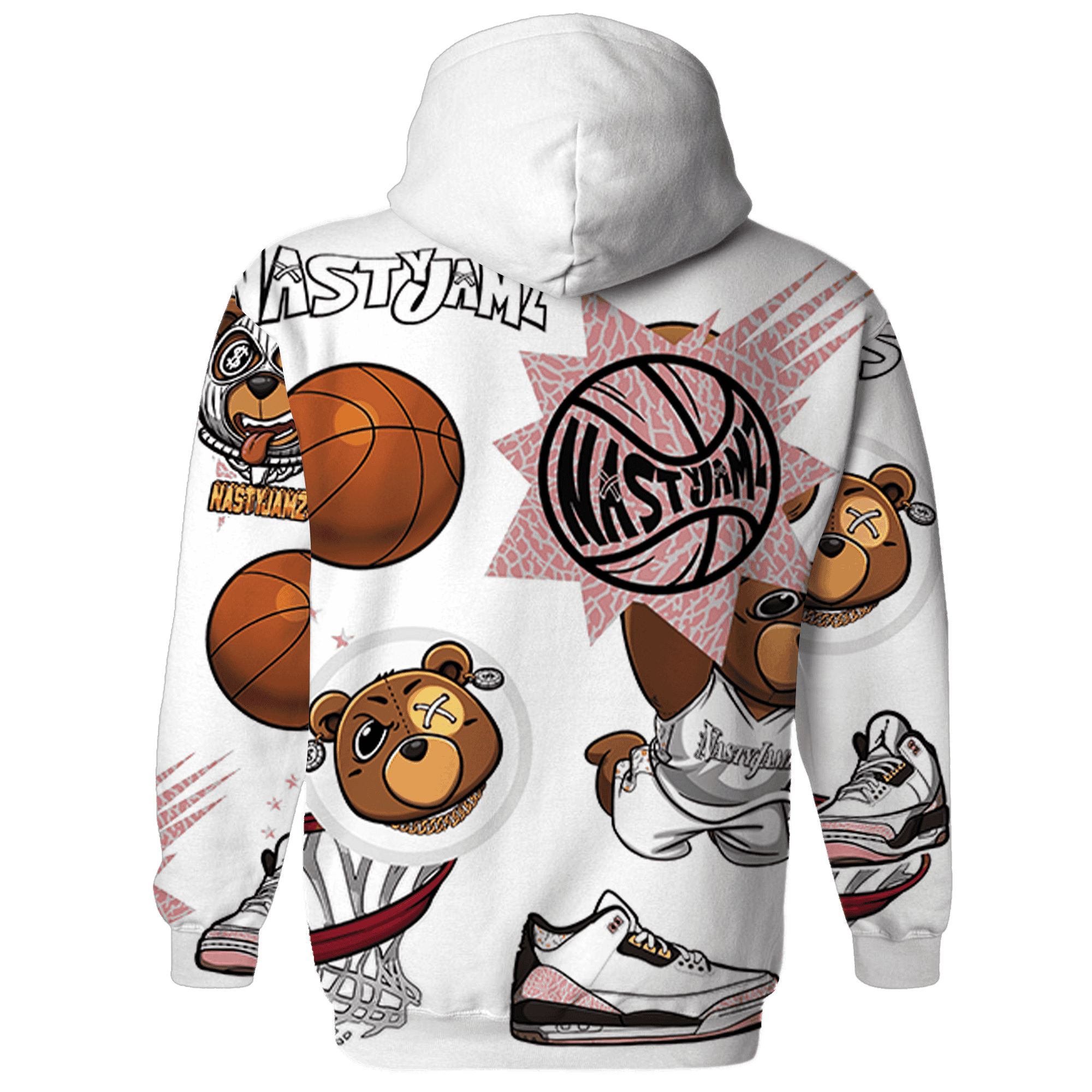 Red Stardust 3s Hoodie Match BER Icon Wallpapers 3D All-Over Print - NastyJamz
