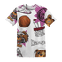 GS Hyper Violet 4s T Shirt Match BER Icon Wallpapers 3D All-Over Print - NastyJamz