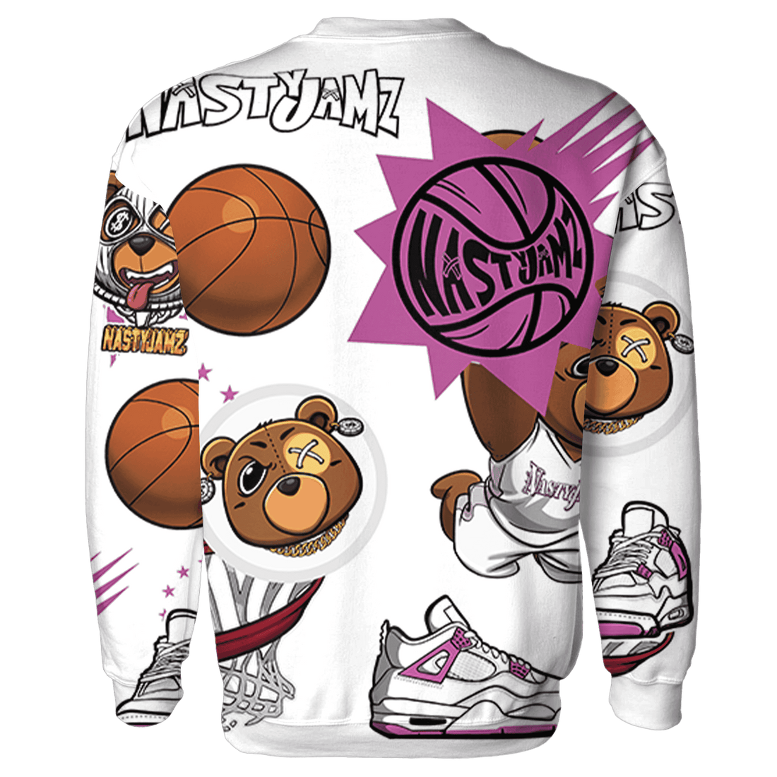 GS Hyper Violet 4s Sweatshirt Match BER Icon Wallpapers 3D All-Over Print - NastyJamz