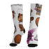 GS Hyper Violet 4s Socks Match BER Icon Wallpapers 3D All-Over Print - NastyJamz