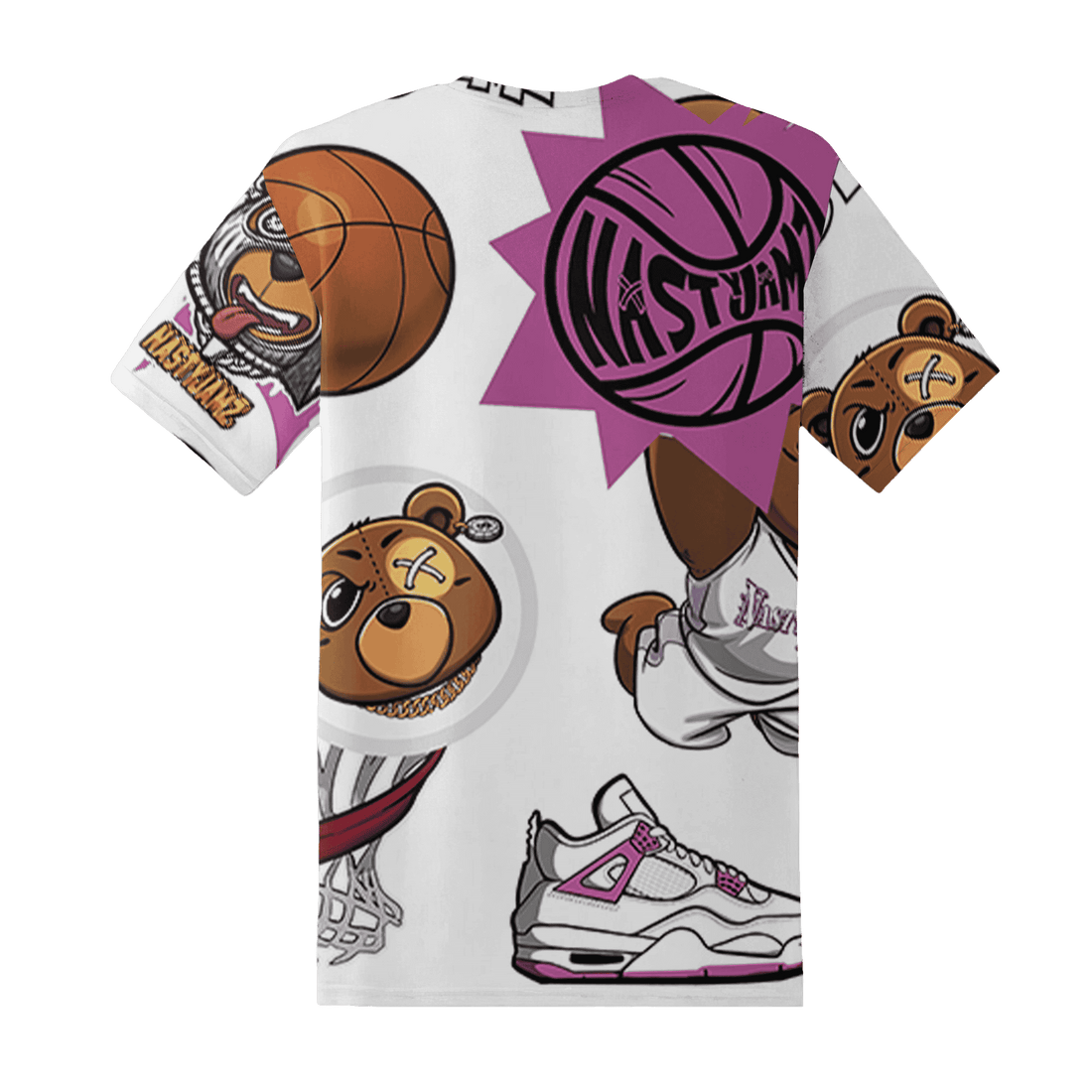 GS Hyper Violet 4s T Shirt Match BER Icon Wallpapers 3D All-Over Print - NastyJamz