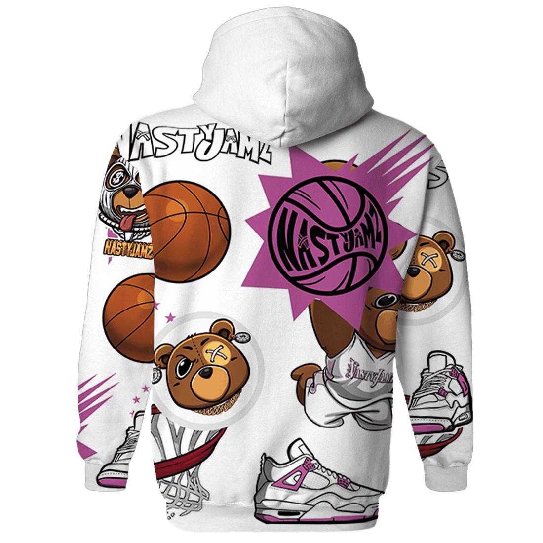 GS Hyper Violet 4s Hoodie Match BER Icon Wallpapers 3D All-Over Print - NastyJamz