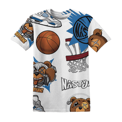 Industrial Blue 4s T Shirt Match BER Icon Wallpapers 3D All-Over Print - NastyJamz