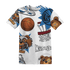 Industrial Blue 4s T Shirt Match BER Icon Wallpapers 3D All-Over Print - NastyJamz