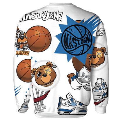 Industrial Blue 4s Sweatshirt Match BER Icon Wallpapers 3D All-Over Print - NastyJamz