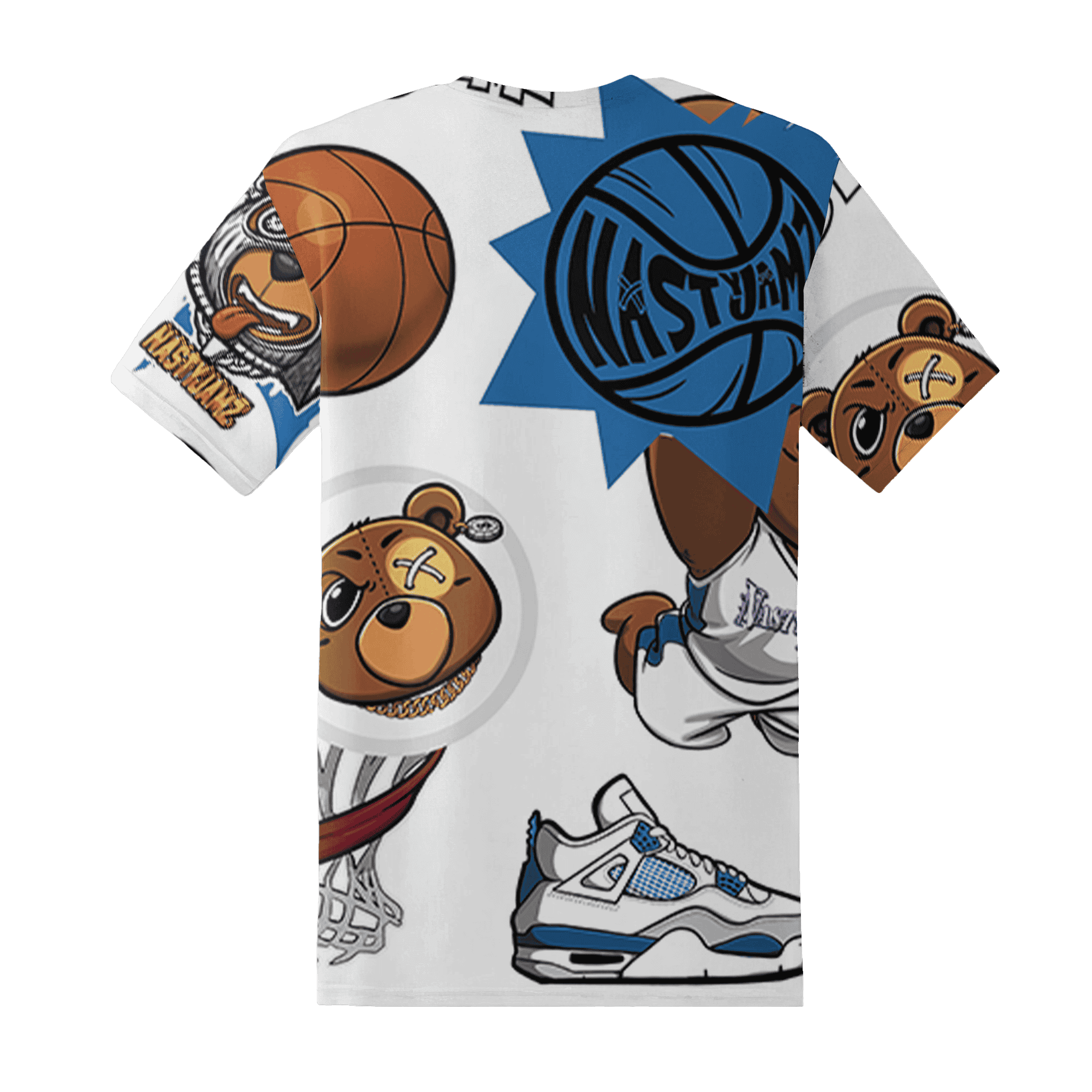 Industrial Blue 4s T Shirt Match BER Icon Wallpapers 3D All-Over Print - NastyJamz