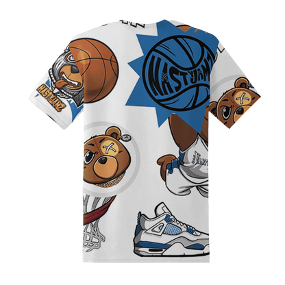 Industrial Blue 4s T Shirt Match BER Icon Wallpapers 3D All-Over Print - NastyJamz