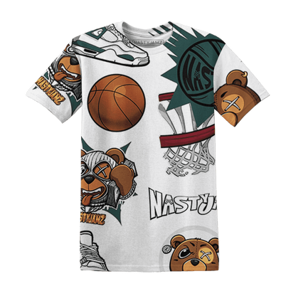 Oxidized Green 4s T Shirt Match BER Icon Wallpapers 3D All-Over Print - NastyJamz