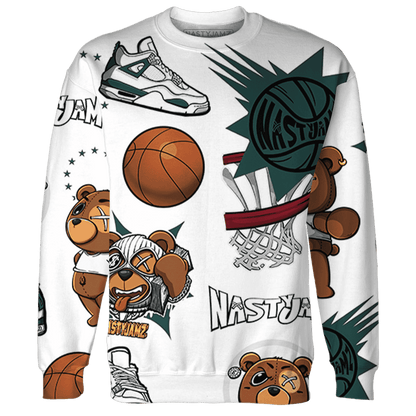Oxidized Green 4s Sweatshirt Match BER Icon Wallpapers 3D All-Over Print - NastyJamz