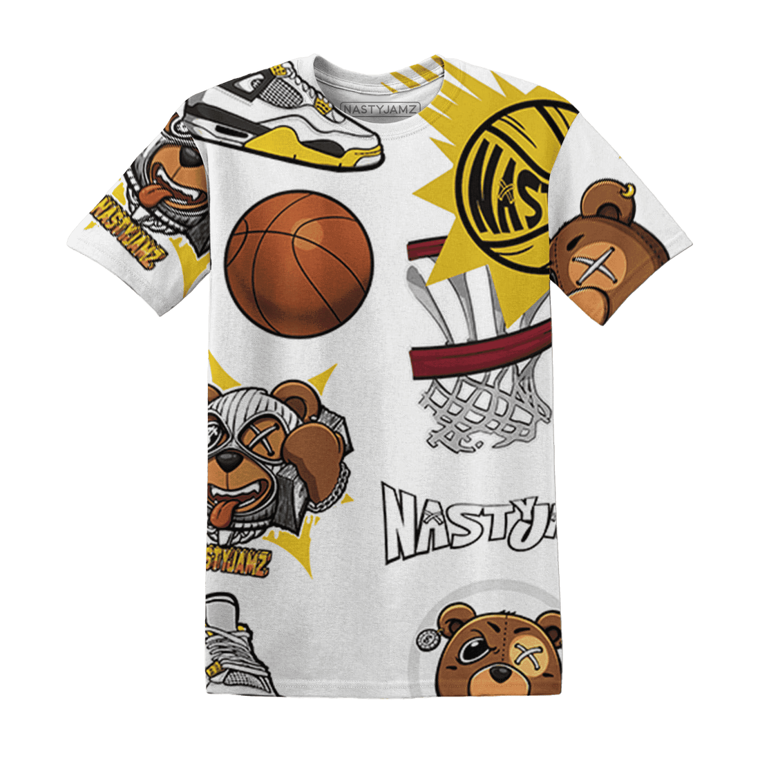 Vivid Sulfur 4s T Shirt Match BER Icon Wallpapers 3D All-Over Print - NastyJamz