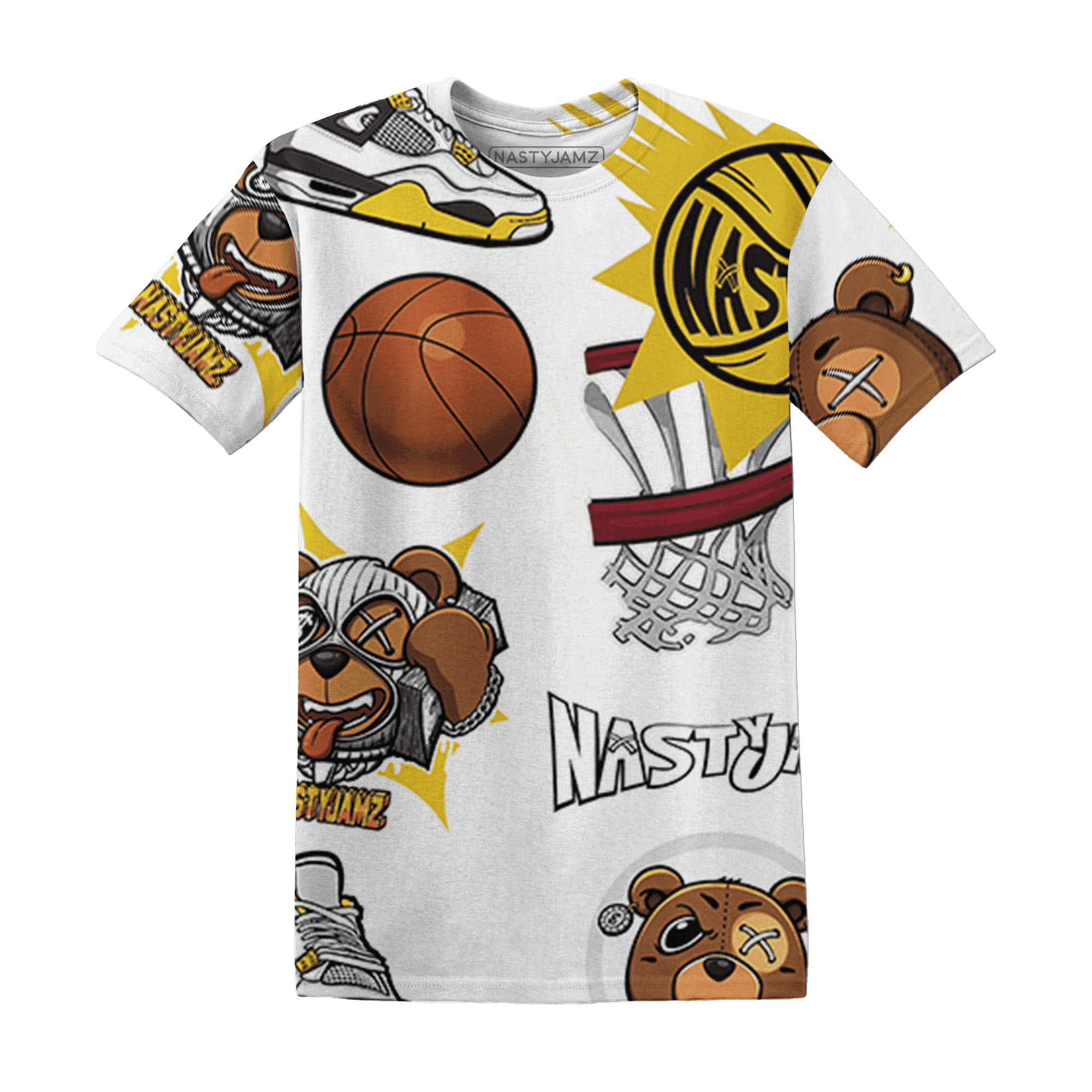 Vivid Sulfur 4s T Shirt Match BER Icon Wallpapers 3D All-Over Print - NastyJamz