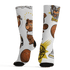 Vivid Sulfur 4s Socks Match BER Icon Wallpapers 3D All-Over Print - NastyJamz