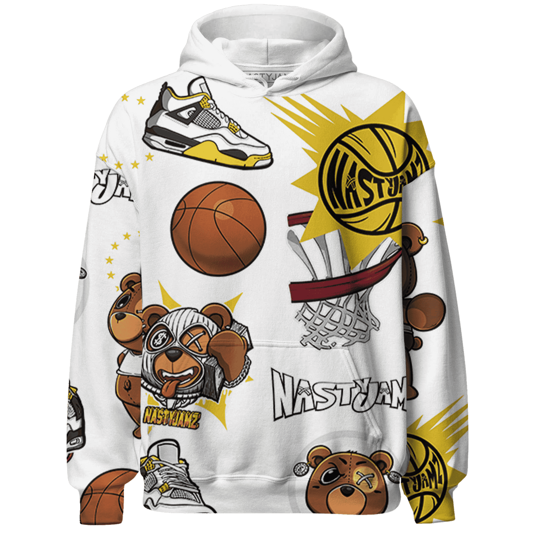 Vivid Sulfur 4s Hoodie Match BER Icon Wallpapers 3D All-Over Print - NastyJamz