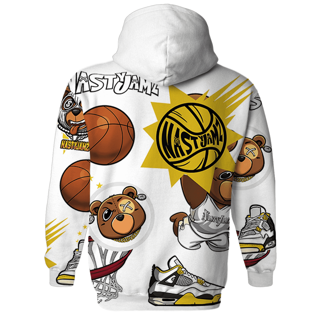 Vivid Sulfur 4s Hoodie Match BER Icon Wallpapers 3D All-Over Print - NastyJamz