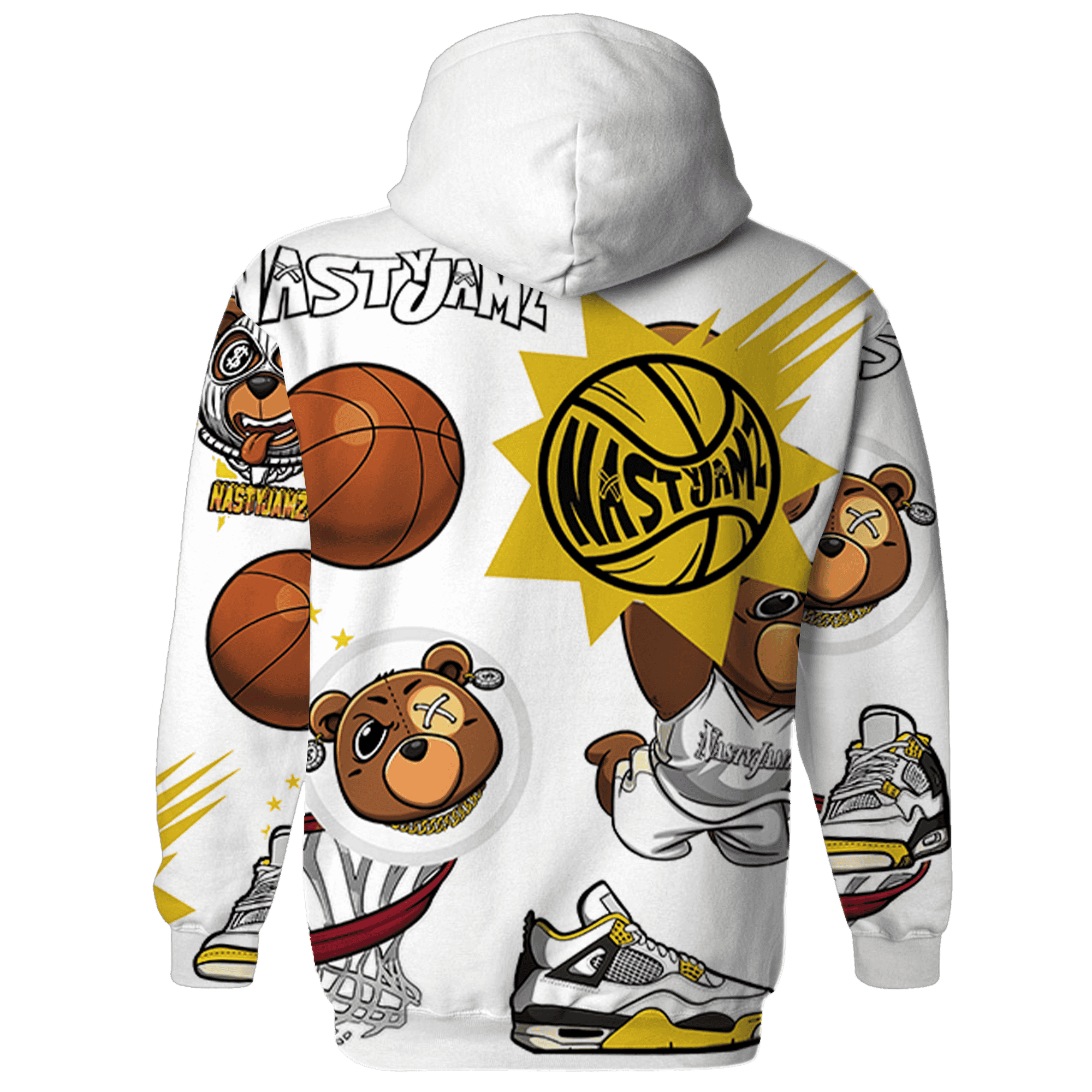 Vivid Sulfur 4s Hoodie Match BER Icon Wallpapers 3D All-Over Print - NastyJamz