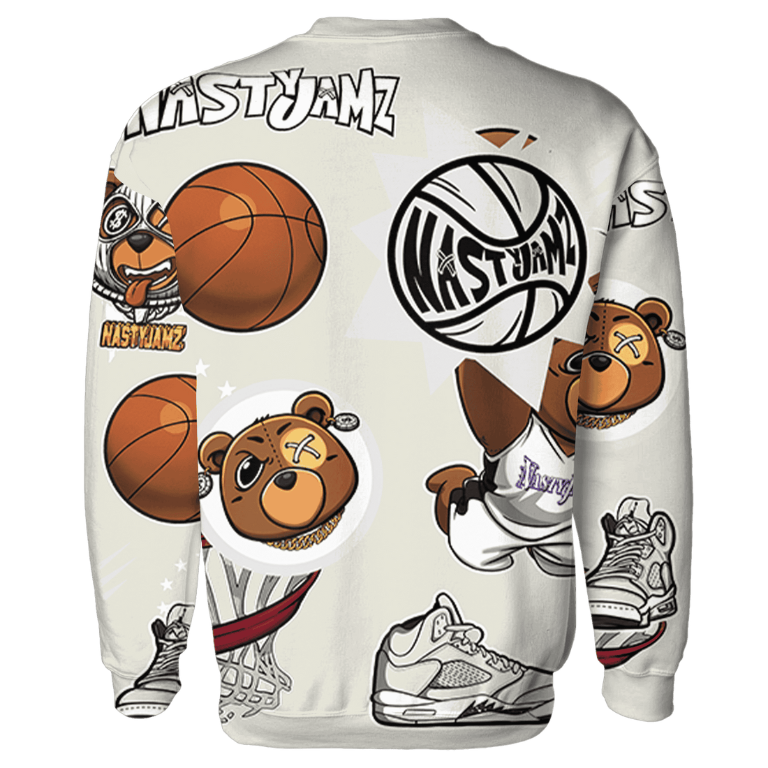 SE Sail 5s Sweatshirt Match BER Icon Wallpapers 3D All-Over Print - NastyJamz