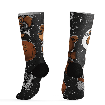 AJ 6 Reverse Oreo Socks Match BER Icon Wallpapers 3D All-Over Print - NastyJamz