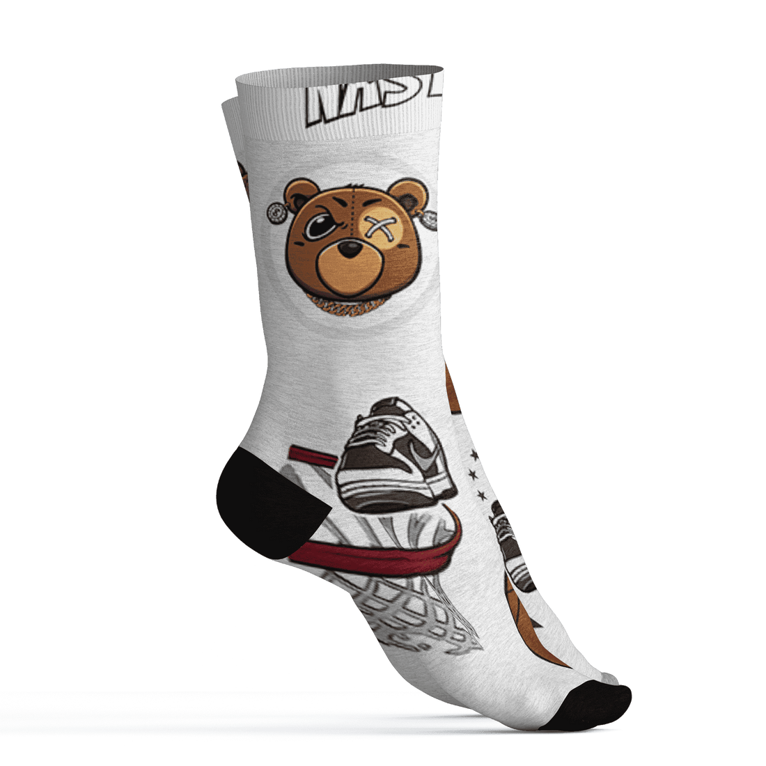 Dunk Low Baroque Brown Socks Match BER Icon Wallpapers 3D All-Over Print - NastyJamz