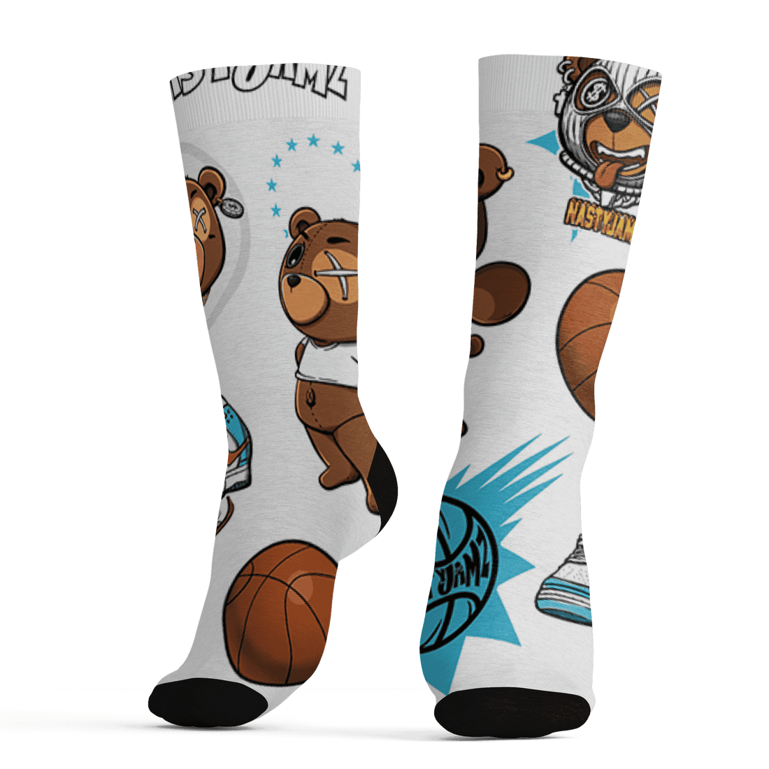 Dunk Low Dolphins Socks Match BER Icon Wallpapers 3D All-Over Print - NastyJamz