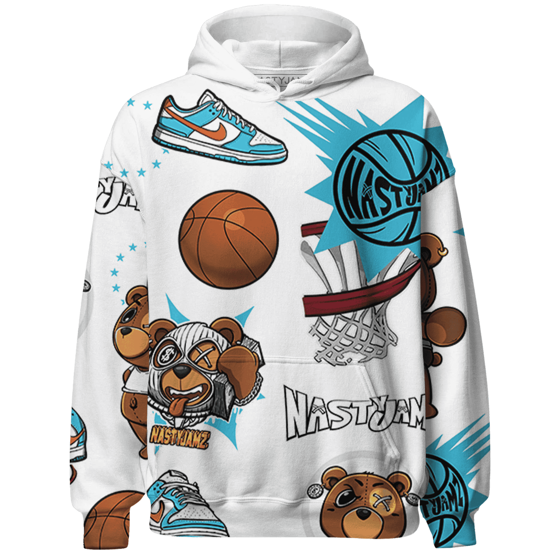 Dunk Low Dolphins Hoodie Match BER Icon Wallpapers 3D All-Over Print - NastyJamz