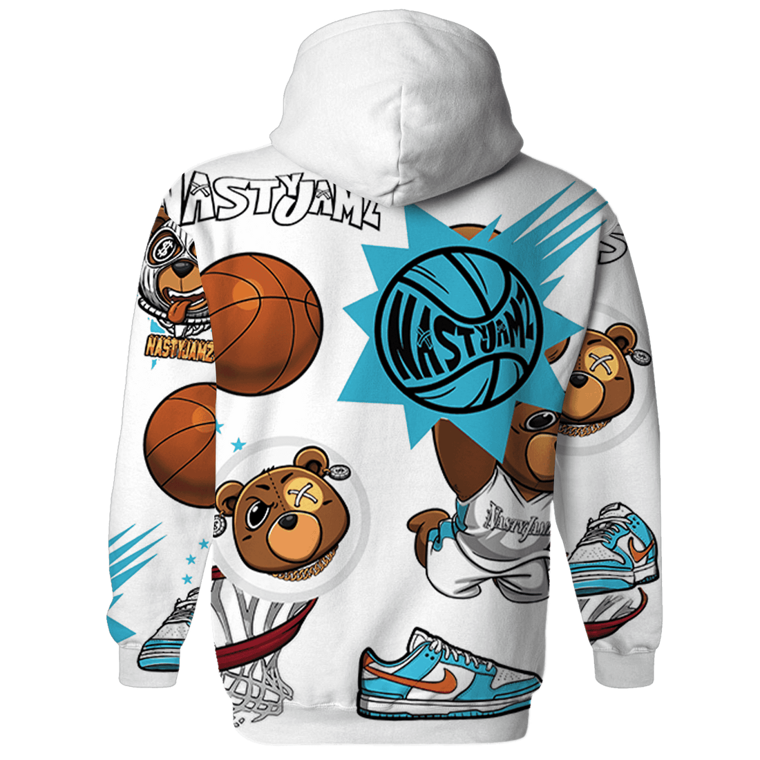 Dunk Low Dolphins Hoodie Match BER Icon Wallpapers 3D All-Over Print - NastyJamz
