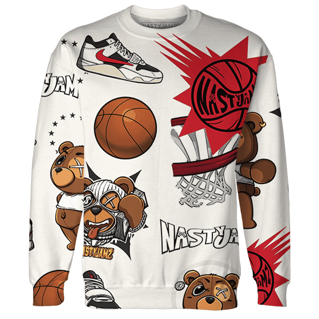 JD Jumman Jack Red Sweatshirt Match BER Icon Wallpapers 3D All-Over Print - NastyJamz