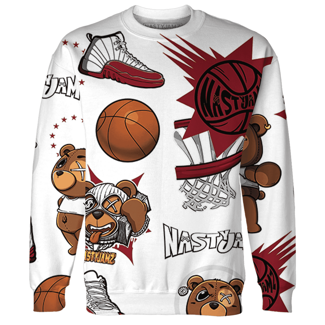 Cherry 12s Sweatshirt Match BER Icon Wallpapers 3D All-Over Print - NastyJamz