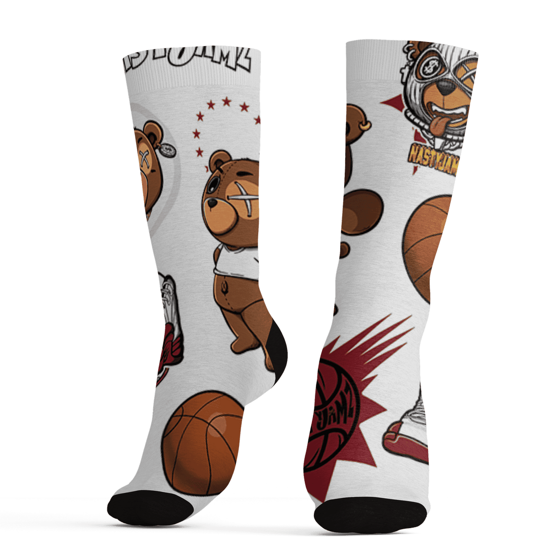 Cherry 12s Socks Match BER Icon Wallpapers 3D All-Over Print - NastyJamz