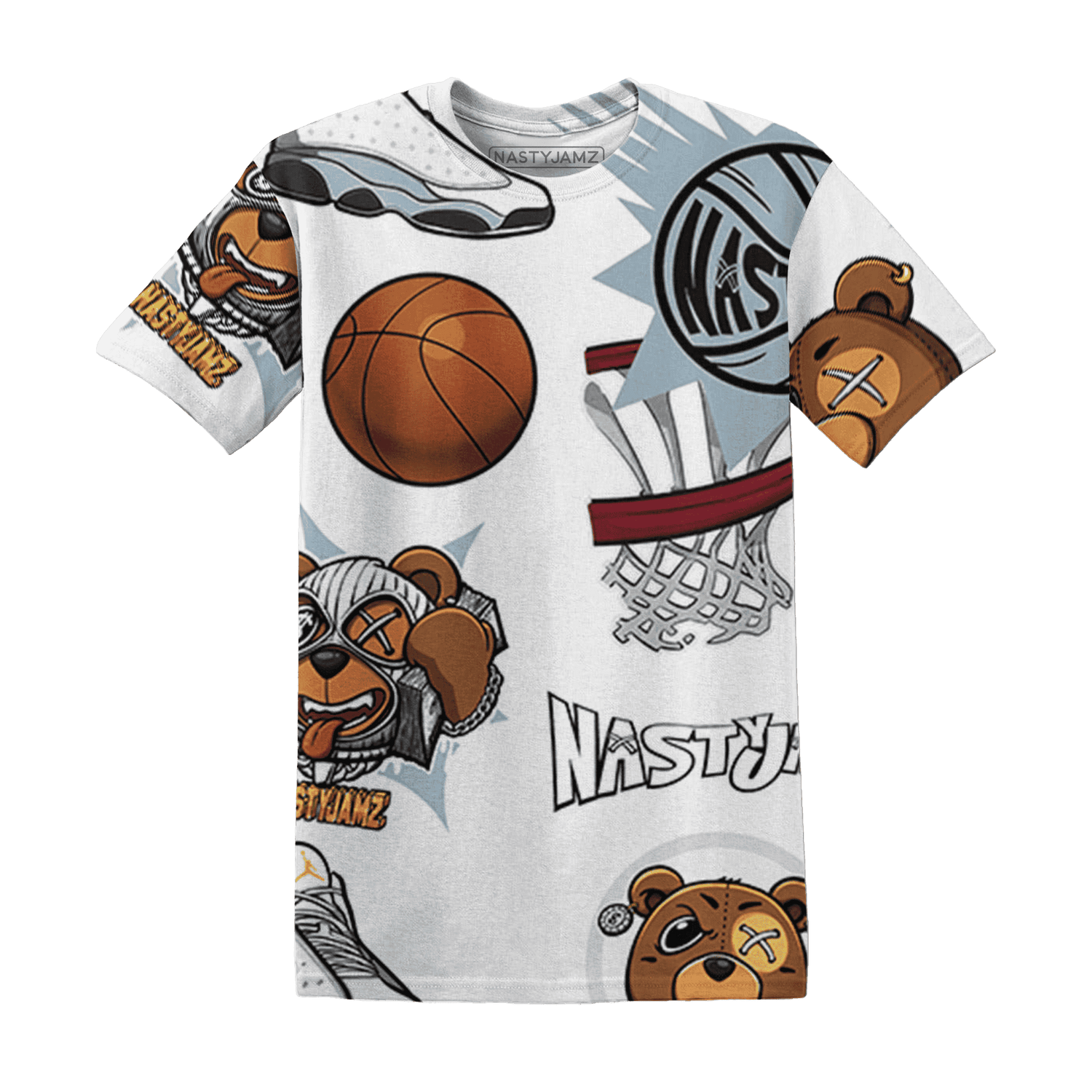 Blue Grey 13s T Shirt Match BER Icon Wallpapers 3D All-Over Print - NastyJamz