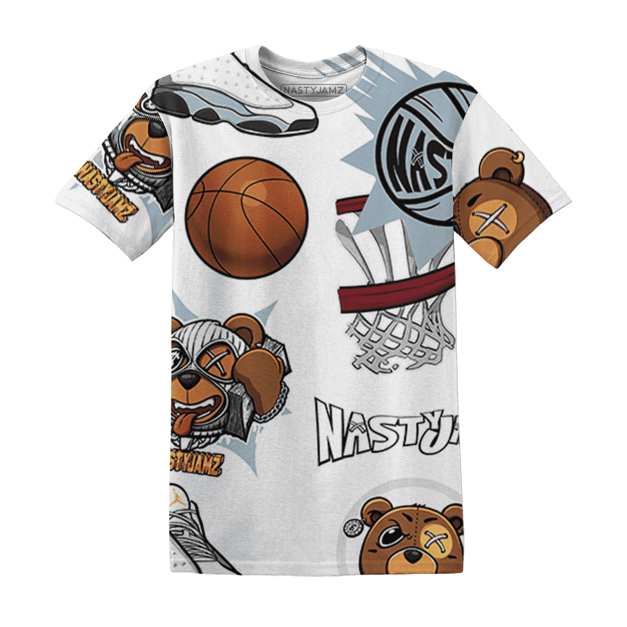 Blue Grey 13s T Shirt Match BER Icon Wallpapers 3D All-Over Print - NastyJamz