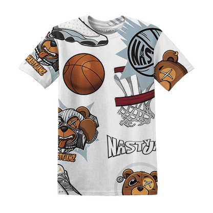 Blue Grey 13s T Shirt Match BER Icon Wallpapers 3D All-Over Print - NastyJamz
