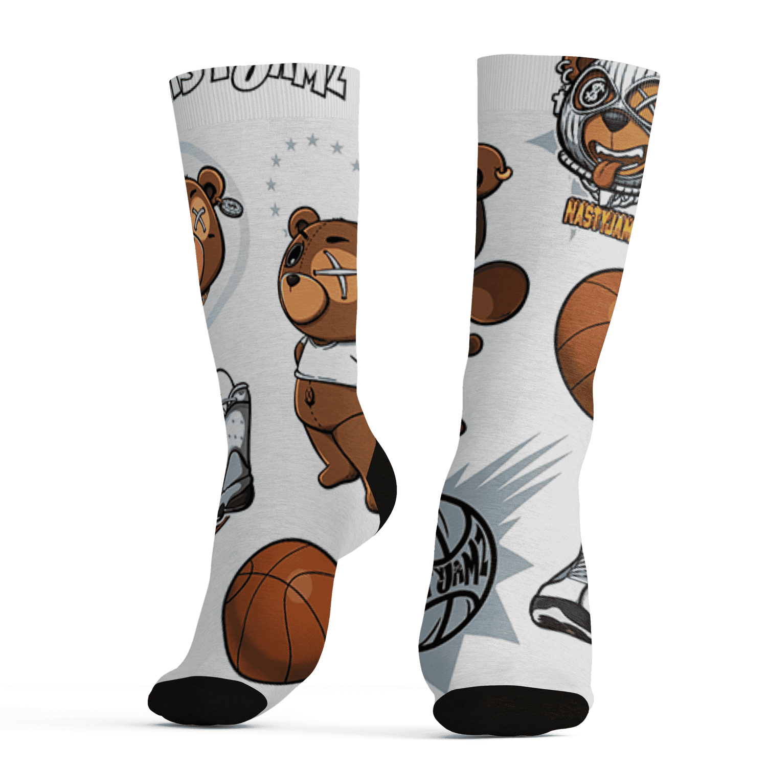 Blue Grey 13s Socks Match BER Icon Wallpapers 3D All-Over Print - NastyJamz