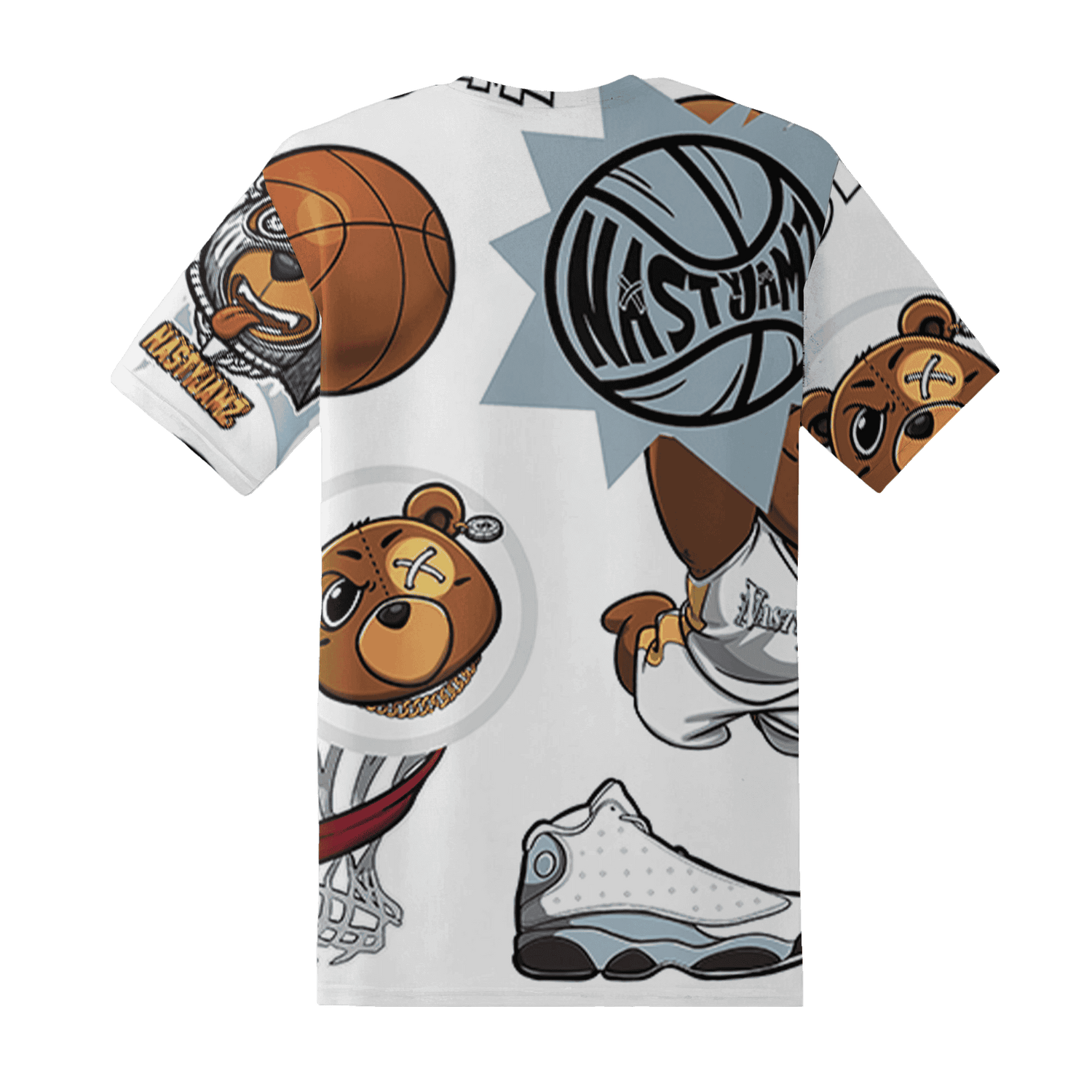 Blue Grey 13s T Shirt Match BER Icon Wallpapers 3D All-Over Print - NastyJamz