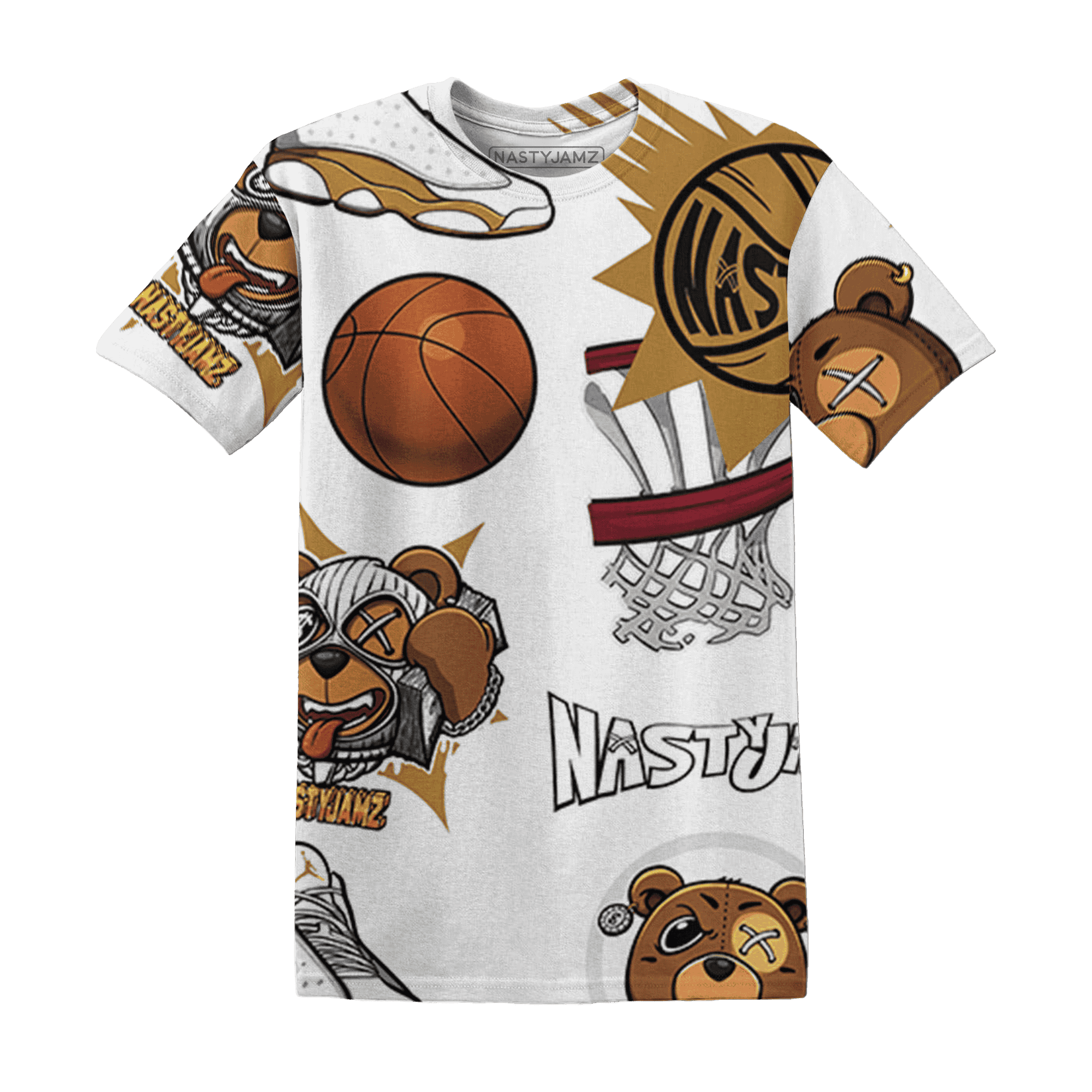 Wheat 13s T Shirt Match BER Icon Wallpapers 3D All-Over Print - NastyJamz
