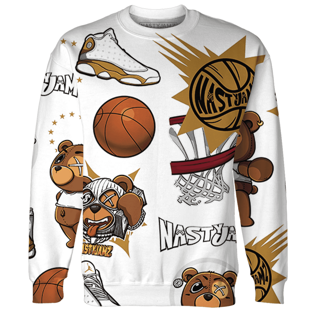 Wheat 13s Sweatshirt Match BER Icon Wallpapers 3D All-Over Print - NastyJamz