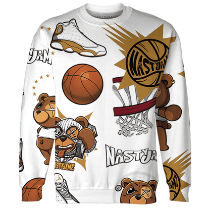 Wheat 13s Sweatshirt Match BER Icon Wallpapers 3D All-Over Print - NastyJamz