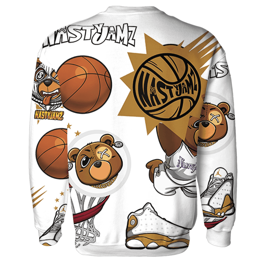 Wheat 13s Sweatshirt Match BER Icon Wallpapers 3D All-Over Print - NastyJamz