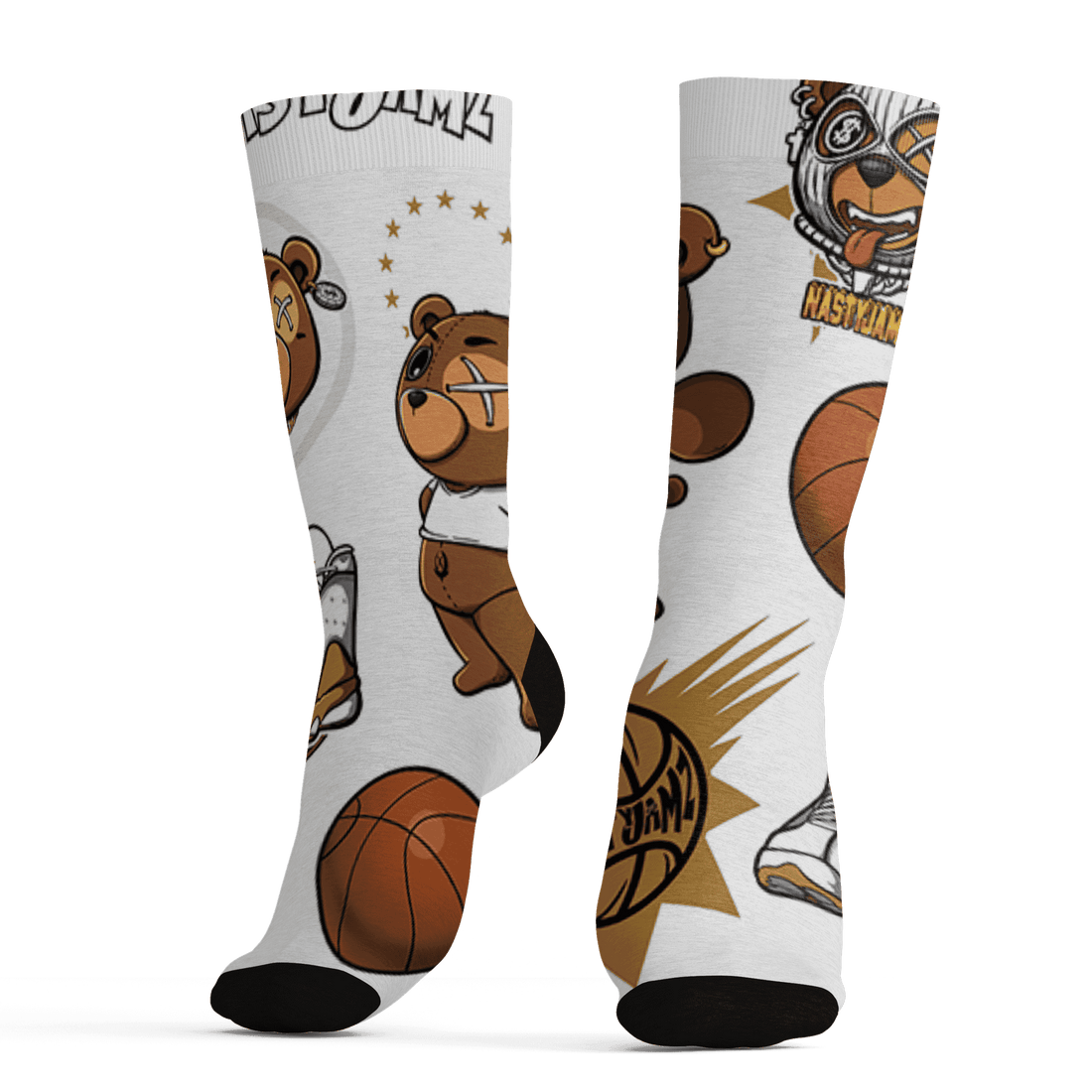Wheat 13s Socks Match BER Icon Wallpapers 3D All-Over Print - NastyJamz