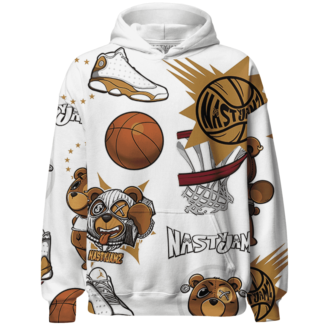 Wheat 13s Hoodie Match BER Icon Wallpapers 3D All-Over Print - NastyJamz
