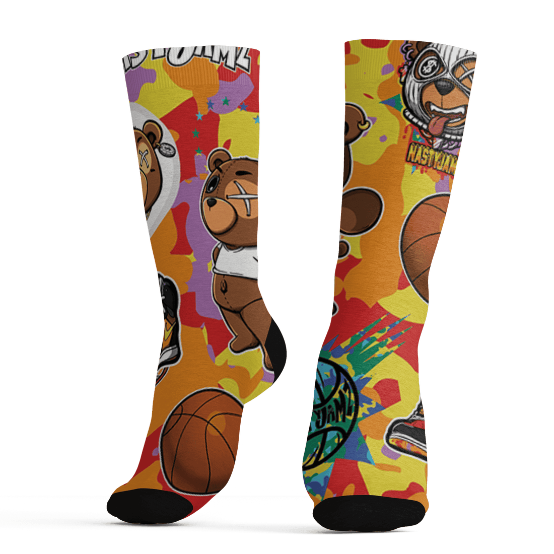 Mid GS Six Championships 1s Socks Match BER Icon Wallpapers 3D All-Over Print - NastyJamz